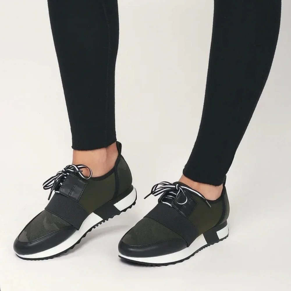Steve Madden | Antics Green Camo Sneaker 7.5